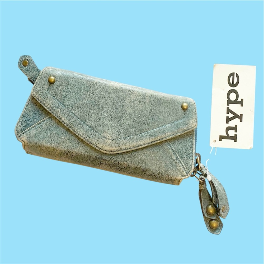 hype - Blue Leather Wallet „Drew” Prussian Blue | New